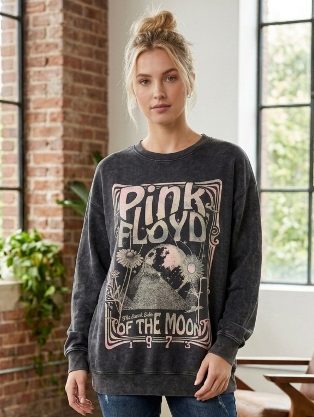 Pink Floyd, The Dark Side of the Moon, 1973, Pyramid, Daisies Crewneck - Picture 8 of 10